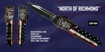 Templar Knife Mnor231 North Of Richmond Slim 3.43" Otf Tanto Plain Black Oxide 440c Ss Blade, 5.05" Red/white/blue W/"ri