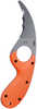 CRKT 2511ER Bear Claw 2.39" Fixed Hawkbill Veff Serrated Stonewashed AUS-8A SS Blade, Blaze Orange Textured Grn Handle