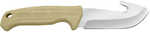 Walker's Roto 4" Fixed Drop Point/gut Hook Plain Satin 420 Steel Titanium Bonded Blade, Tan Pp/tpr Handle