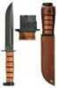 Ka-Bar DOG'S Head Utility 7" Blade W/ Leather Sheath