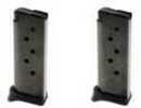 Ruger Magazine 380 ACP 6Rd Fits LCP with Finger Rest 2 Pack Blue Finish 90643