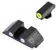 Night Fision Sight Set Square for Glock 17/17L/19/22-28/31-35/37-39 Tritium Green & Yellow Md: GLK00103YWX