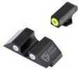 Night Fision GLK00107YWX Sight Set for Glock 17/17L/19/22-28/31-35/37-39 Tritium Green W/Yellow Outline