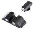 Night Fision GLK00307WWX Sight Set for Glock 42/43 Green Tritium W/White Outline Black