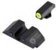 Night Fision GLK00307YZX Sight Set Square Front/U-Notch Rear for Glock 42/43 Tritium Green W/Yellow Outline