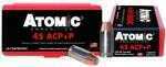 45 ACP 50 Rounds Ammunition Atomic 230 Grain Hollow Point