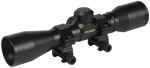 Truglo 4X32 Compact Scope Series Rimfire Rifle 32 Duplex Matte 1" Mounting Rings Included Waterproof Fogproof