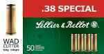 38 Special 50 Rounds Ammunition Sellier & Bellot 158 Grain Full Metal Jacket