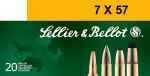 7x57mm Mauser 20 Rounds Ammunition Sellier & Bellot 140 Grain Full Metal Jacket