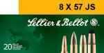 8mm Mauser 20 Rounds Ammunition Sellier & Bellot 196 Grain Full Metal Jacket
