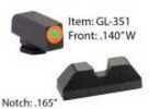 Ameriglo Glock UC Tritium Sights For 42 & 43 Orange Front Outline Md: GL351