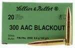 300 AAC Blackout 20 Rounds Ammunition Sellier & Bellot 124 Grain Full Metal Jacket