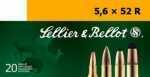 5.6X52R 20 Rounds Ammunition Sellier & Bellot 70 Grain Full Metal Jacket