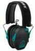 Walkers Game Ear / GSM Outdoors GWPRSEMTL Razor Slim Shooter Folding Earmuff 23 dB Teal/Black