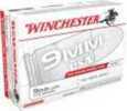 9mm Luger 200 Rounds Ammunition Winchester 115 Grain Full Metal Jacket