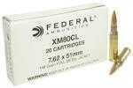 7.62 NATO 20 Rounds Ammunition Federal Cartridge 149 Grain Full Metal Jacket