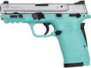 Smith & Wesson Compact Slim M&P380 Shield EZ380 Semi-Auto Pistol 380ACP 3.675" Barrel 2-8Rd Mag Robbin Egg Blue Cerakote/Silver Polymer Finish