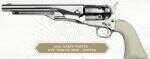 Taylor/Pietta 1860 Army With Ivory Grip White Finish .44 Caliber 8" Barrel Black Powder Revolver