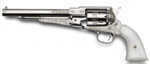 Taylor/Pietta 1858 Remington Army Nickel Plated Engraved Ivory Grip .44 Caliber 8" Barrel Black Pow