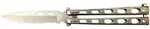 Bear & Son Butterfly Knife 2.38" Galaxy PWDR Coat SPR PNT