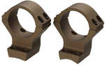 Browning X-Bolt Scope Rings 2 Piece 1" Standard Height / Low Aluminum Burnt Bronze Cerakote