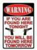 Rivers Edge Products Sign 12"X17" "Warning If Youre Found Here"