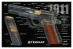 TekMat 1911 Pistol Mat 3D Cut Away 11"x17" Black 17-1911-CA