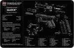 TekMat Pistol Mat For Glock 42 and 43 11"x17" Black Finish 17-GLOCK-42-43