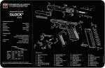 TekMat Pistol Mat For Glock Gen 4 11"x17" Black Finish 17-GLOCK-G4
