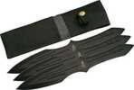 SZCO Rite Edge 9.75" Throwing Knife Black 3Pc Set W/Sheath