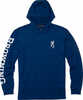 Browning Hooded Long Sleeve Tech T- Shirt Navy Blue X-Large