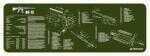 TekMat Armorers Bench Mat 12"X36" AR-15 Olive Drab