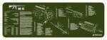 TekMat Armorers Bench Mat 12"X36" AR-15 Olive Drab