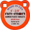 AR-MOR 4" AR500 Steel Gong 3/8" Thick Orange Round