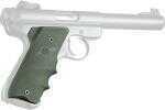 Hogue Grips Ruger MKII/III W/Finger GROOVES OD Green