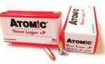 9mm Luger 50 Rounds Ammunition Atomic 124 Grain Hollow Point