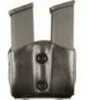 Double Mag Pouch OWB Leather for Glock 43 Black