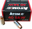 Atomic 40 S&W 155 Gr Bonded JHP Ammo 20 Round Box