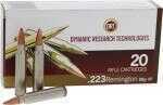 223 Remington 20 Rounds Ammunition Dynamic Research Technologies 55 Grain Fragmenting Hollow Point