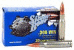 308 Winchester 20 Rounds Ammunition Bear 145 Grain Full Metal Jacket