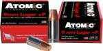 9mm Luger 20 Rounds Ammunition Atomic 124 Grain Hollow Point