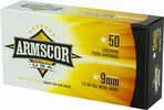 ARMSCOR Ammo 9MM Luger 115 Gr. FMJ 50-Pack Made In USA