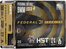 Federal Premium 9MM +P 124Gr 20Rd 10Bx/Cs Hst JHP