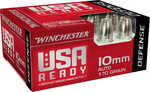 Winchester Usa Ready 10mm 170gr Hex Vent Hp Ammo 20 Round