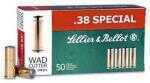 38 Special 50 Rounds Ammunition Sellier & Bellot 148 Grain Lead