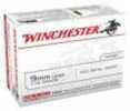 9mm Luger 100 Rounds Ammunition Winchester 115 Grain Full Metal Jacket
