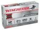 12 Gauge 5 Rounds Ammunition Winchester 2 3/4" 16 Pellets Lead #1 Buck