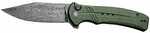 CIVIVI Knife Cogent 3.47" Green MICARTA/Damascus BTTN LK