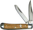 American Buffalo Knife & Tool CATTLEMANS Cutlery Sage Brush Peanut 2-Blade ZEBRAWOOD