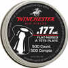 Winchester .177 Flat Pellets 500 Count Tin 6 Pack Case